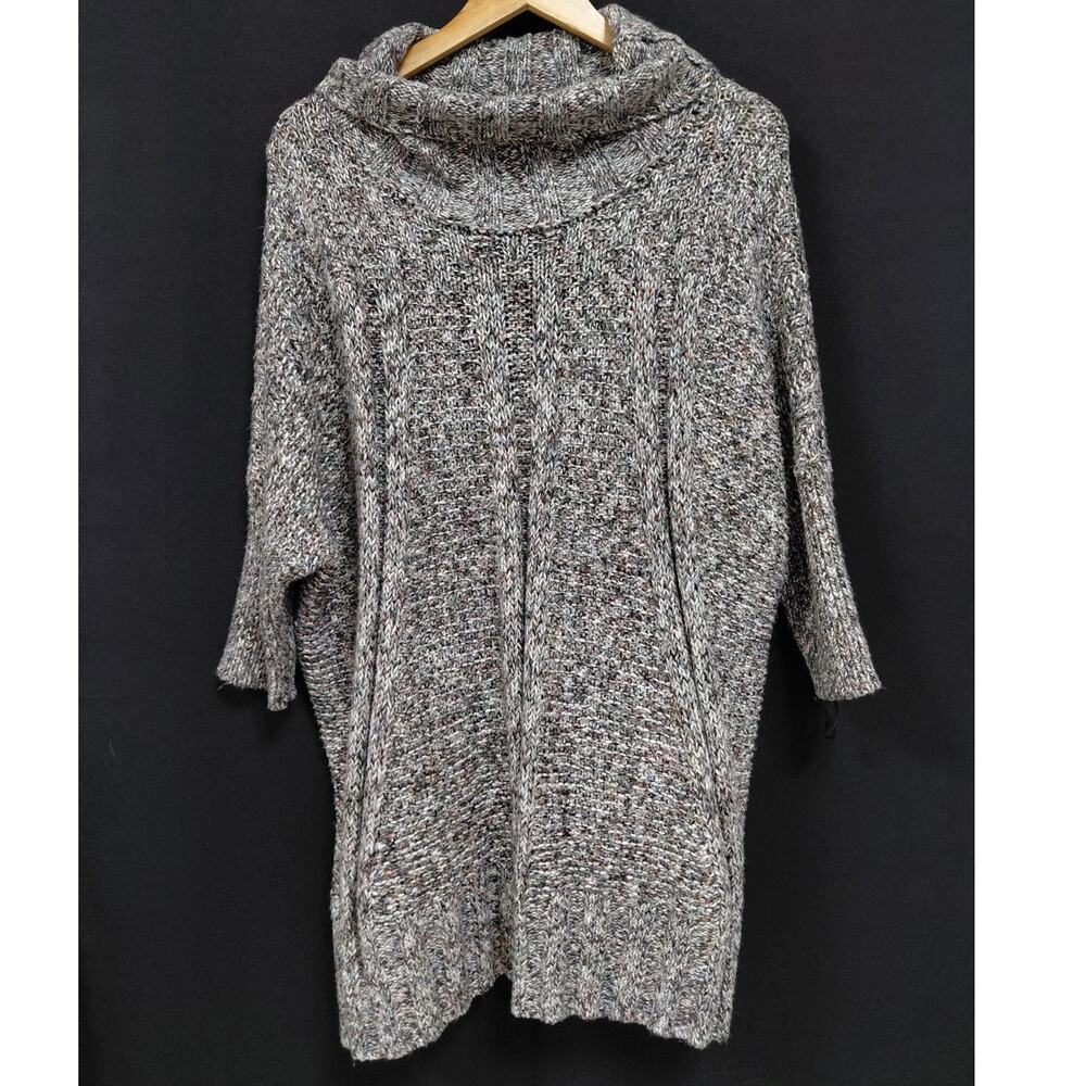 Matilda Jane Knit Sweater Gray Solid 3/4 Sleeve Women Size M/L